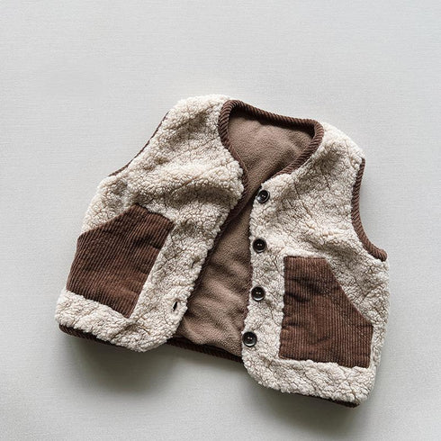 Children's Colorblock Plush Vest